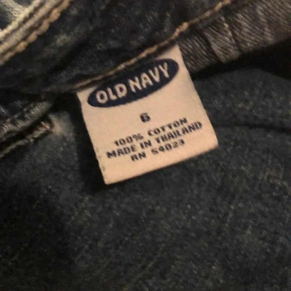 OLD NAVY EUC JEAN SKIRT / NWT TOP GIRLS SET SHIRT JEANS TSHIRT WHITE TOPS SIZE 6 - Picture 5 of 6